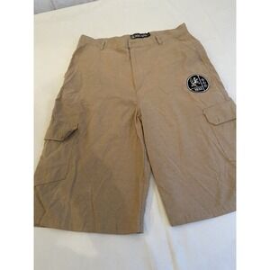 Red Ape Shorts Hip Hop Skater Baggy Men's Size 34 khaki tan 32"x12"